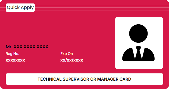 Experienced Technical, Supervisor or Manager Card
